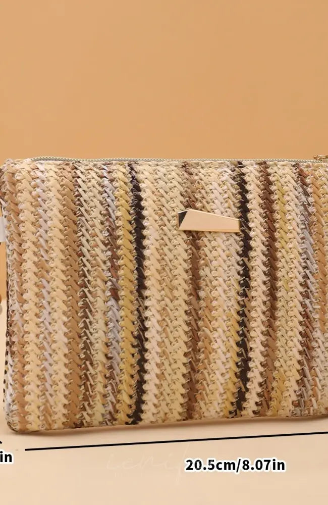 Rattan Knitting Women Straw Bags Fashion Colorful Summer Beach Clutch Bag Female Woven Wristlet