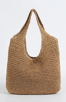 2023 Fashion Rattan Women Shoulder Bags Wikcer Woven Female Handbags Large Capacity Summer Beach