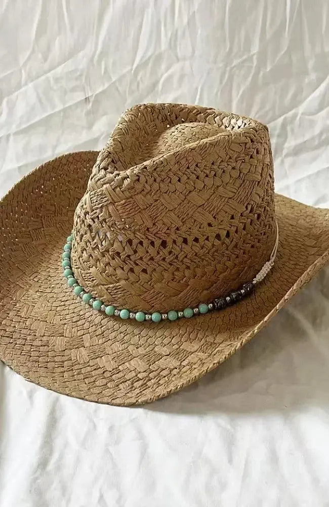 Handmade Women Men Straw Hat Summer Beach Shell Vintage Beads Hollow Out Western Wide Brim Sun