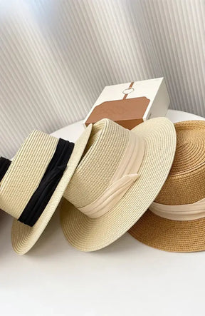 Women’s Summer Seaside Sun Shading Straw Hat Holiday Outing Wide Brim Cap Beach Weaving