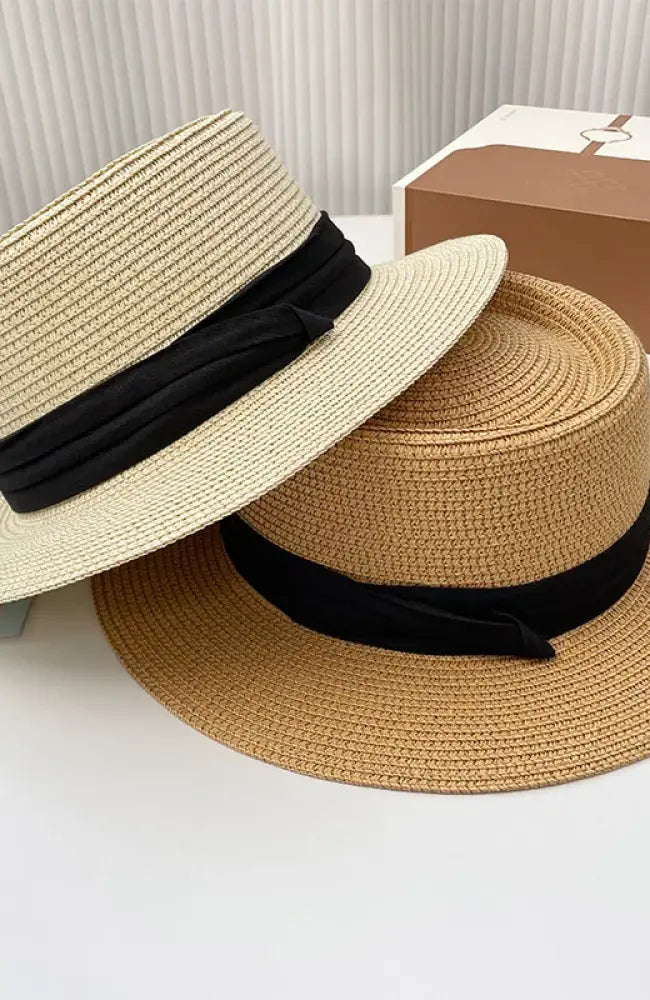 Women’s Summer Seaside Sun Shading Straw Hat Holiday Outing Wide Brim Cap Beach Weaving