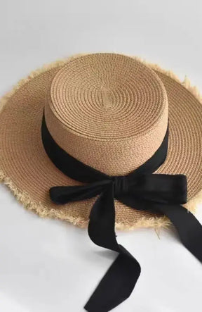 Women’s Summer Seaside Sun Shading Straw Hat Holiday Outing Wide Brim Cap Beach Weaving