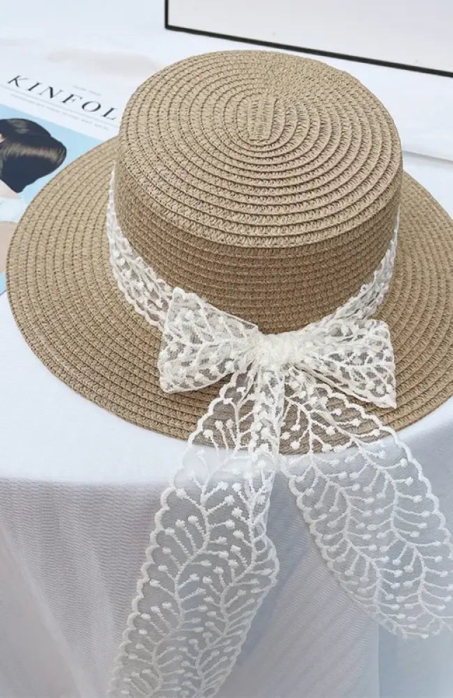 Women’s Summer Seaside Sun Shading Straw Hat Holiday Outing Wide Brim Cap Beach Weaving