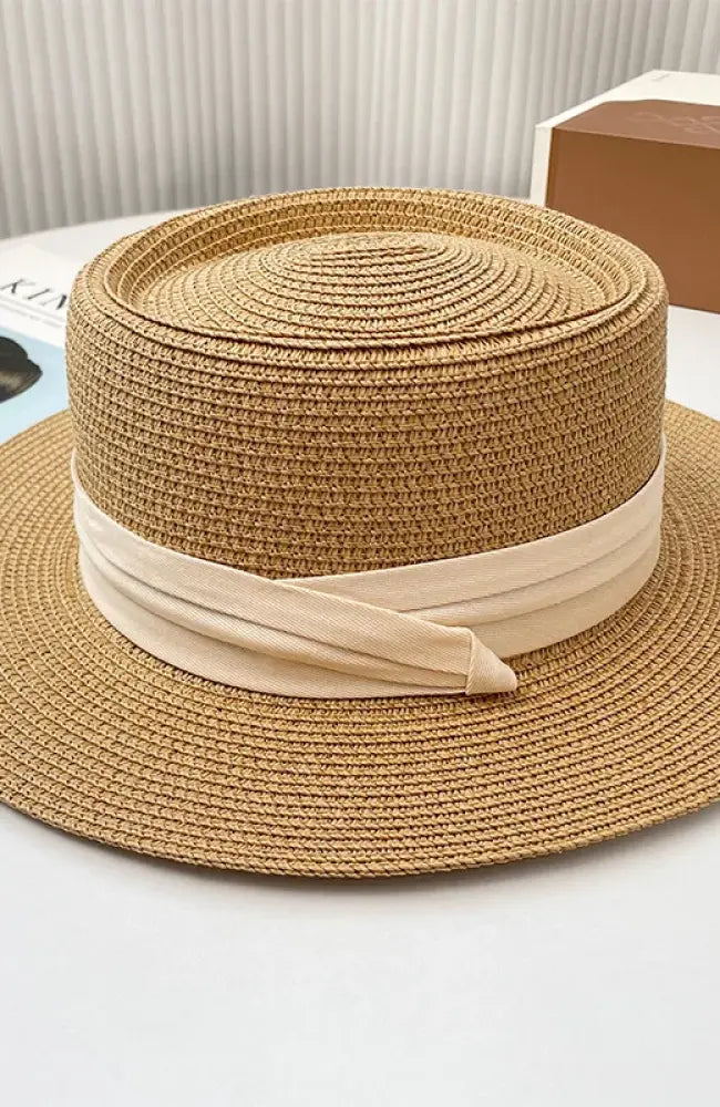 Women’s Summer Seaside Sun Shading Straw Hat Holiday Outing Wide Brim Cap Beach Weaving