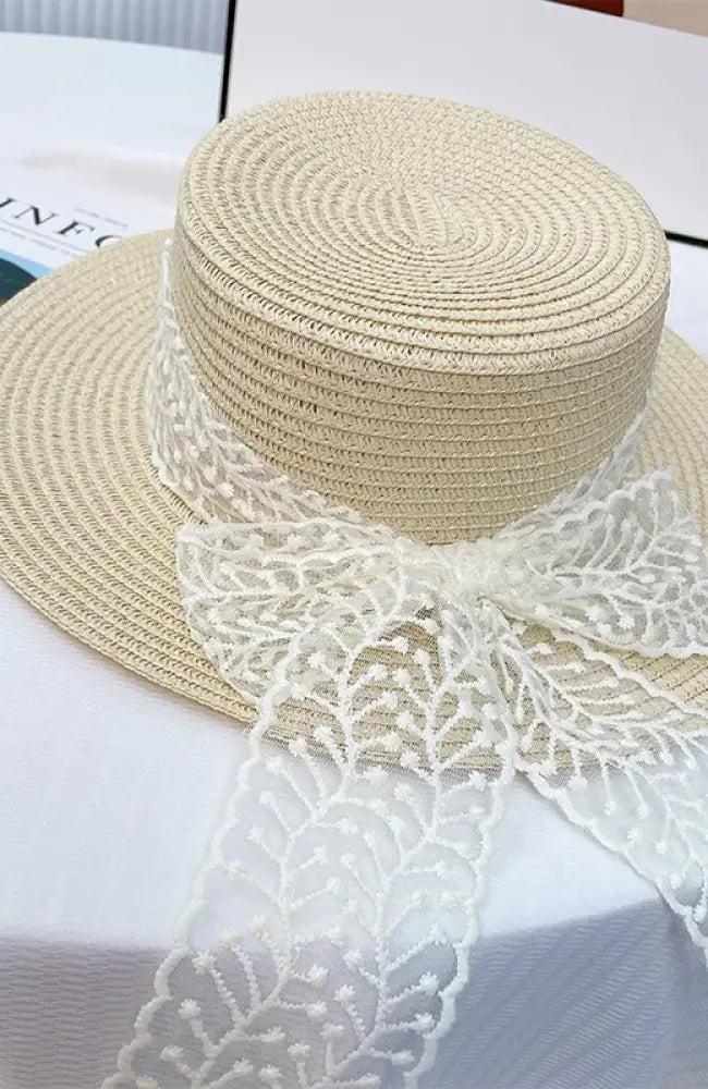 Women’s Summer Seaside Sun Shading Straw Hat Holiday Outing Wide Brim Cap Beach Weaving