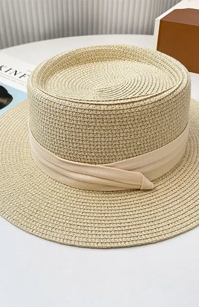 Women’s Summer Seaside Sun Shading Straw Hat Holiday Outing Wide Brim Cap Beach Weaving