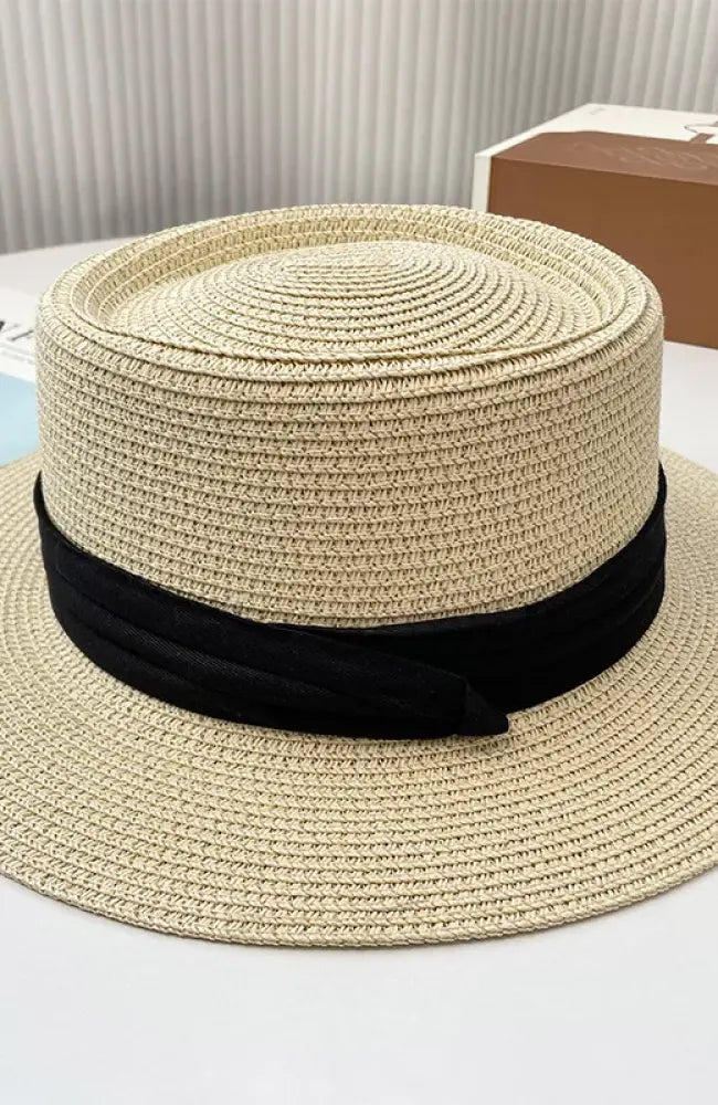 Women’s Summer Seaside Sun Shading Straw Hat Holiday Outing Wide Brim Cap Beach Weaving