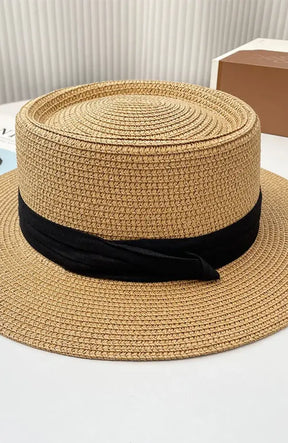 Women’s Summer Seaside Sun Shading Straw Hat Holiday Outing Wide Brim Cap Beach Weaving